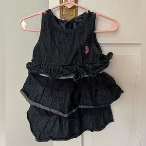 US Polo Assn denim ruffled dress